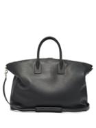 Matchesfashion.com Saint Laurent - Logo-print Grained-leather Holdall - Mens - Black