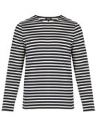 Matchesfashion.com A.p.c. - Matt Striped Cotton T Shirt - Mens - Navy Multi