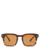 Matchesfashion.com Tom Ford Eyewear - Square Horn-effect Acetate Sunglasses - Mens - Brown