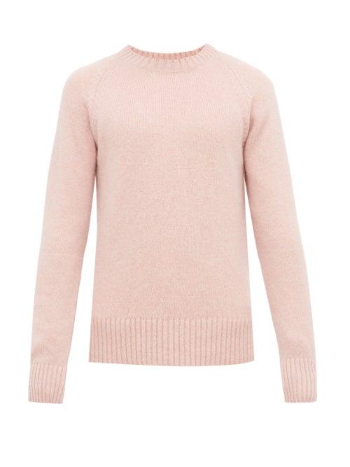 Matchesfashion.com Ami - Raglan Sleeve Crew Neck Sweater - Mens - Pink