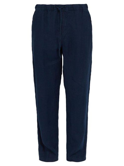 Matchesfashion.com Onia - Carter Linen Trousers - Mens - Navy