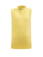 Raf Simons - High-neck Wool-blend Sleeveless Sweater - Womens - Yellow