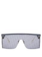 Ladies Accessories Dior - Diorclub Oblique Monogram-lens Flat-top Sunglasses - Womens - Blue