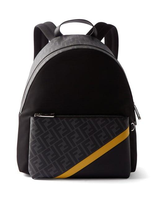 Fendi - Ff-print Coated-canvas Backpack - Mens - Black