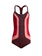 Matchesfashion.com Isabel Marant - Toan Colour Block Swimsuit - Womens - Burgundy Multi