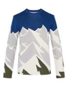 Matchesfashion.com Aztech Mountain - Mountain Print Wool Top - Mens - Blue Multi