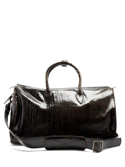 Matchesfashion.com Marc Marmel - Roberta Doctor's Cracked Leather Holdall - Mens - Black