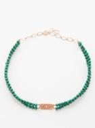 Diane Kordas - Evil Eye Malachite, Diamond & Rose-gold Necklace - Womens - Green Multi