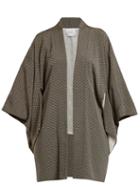 Matchesfashion.com Racil - Sayuri Wave Jacquard Kimono Jacket - Womens - Black White