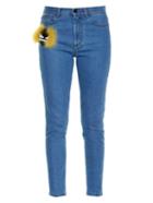 Fendi Bag Bugs Embellished Slim-leg Jeans