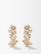 Rainbow K - River Diamond & 18kt Gold Earrings - Womens - Gold Multi