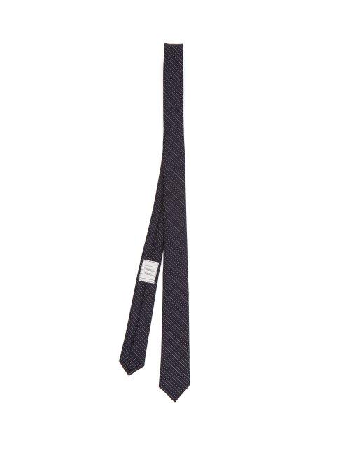 Matchesfashion.com Thom Browne - Pinstriped Wool Tie - Mens - Navy