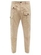 Dsquared2 - Twill Tapered-leg Cargo Trousers - Mens - Beige