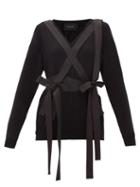 Matchesfashion.com Simone Rocha - Harness V-neck Wool Sweater - Womens - Black