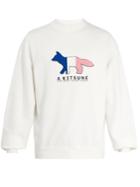 Ader Error X Maison Kitsuné Logo-embroidered Cotton Sweatshirt