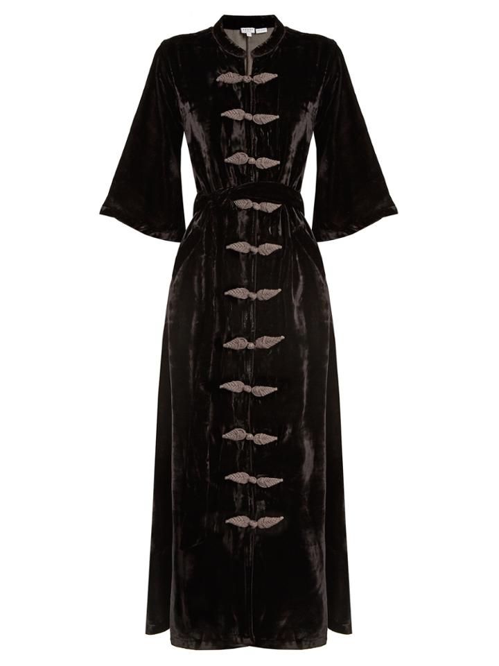 Rhode Resort Elin Tie-waist Velvet Dress