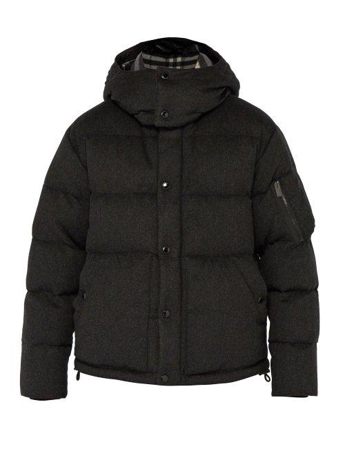 Matchesfashion.com Burberry - Cashmere Down Filled Padded Jacket - Mens - Grey