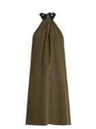 Zeus + Dione Aria Silk-crepe Halterneck Dress