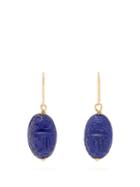 Matchesfashion.com Aurlie Bidermann Fine Jewellery - Lapis & 18kt Gold Earrings - Womens - Blue