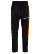 Palm Angels - Rainbow-stripe Cotton-blend Velour Track Pants - Mens - Black