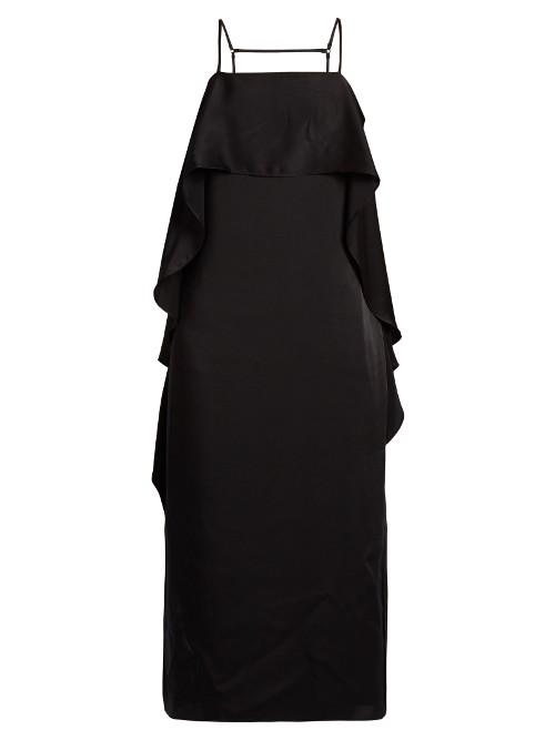 Elizabeth And James Marlee Ruffle-trimmed Satin Dress