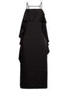 Elizabeth And James Marlee Ruffle-trimmed Satin Dress