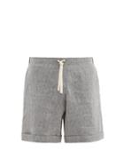 Matchesfashion.com Maran - Slubbed Linen Poplin Shorts - Mens - Blue