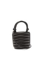 Matchesfashion.com Staud - Louie Drawstring-top Quilted-leather Bag - Womens - Black