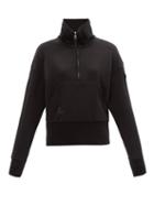 Moncler - Logo-patch Cotton-jersey Sweatshirt - Womens - Black