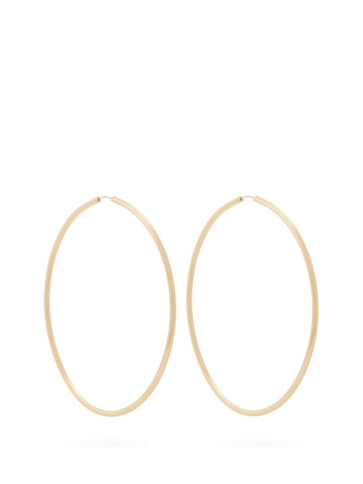 Fay Andrada Ovaali Hoop Brass Earrings