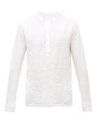 Matchesfashion.com 120% Lino - Linen Henley Top - Mens - White