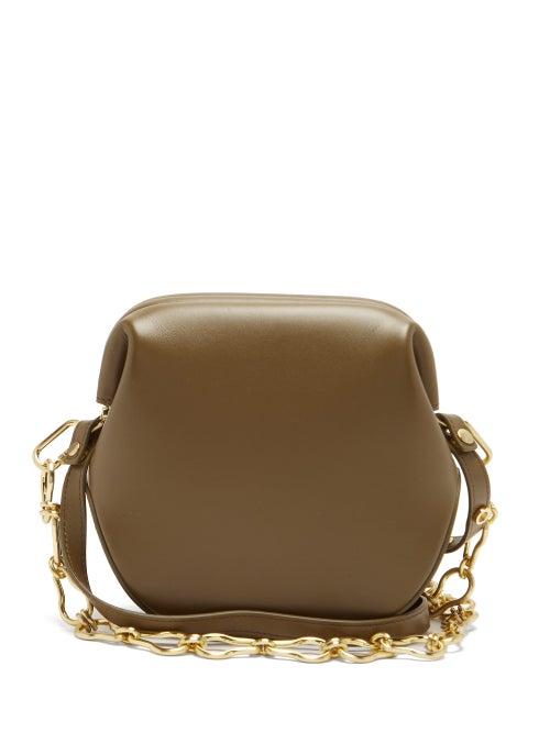 Matchesfashion.com Osoi - Toast Brot Two-strap Leather Shoulder Bag - Womens - Khaki