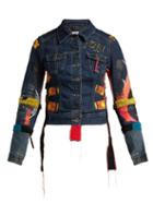 Matchesfashion.com Noki - Customised Street Couture Painted Denim Jacket - Womens - Denim Multi