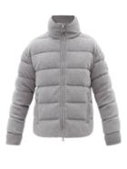 Moncler - Cayeux Quilted Wool-blend Jacket - Womens - Grey
