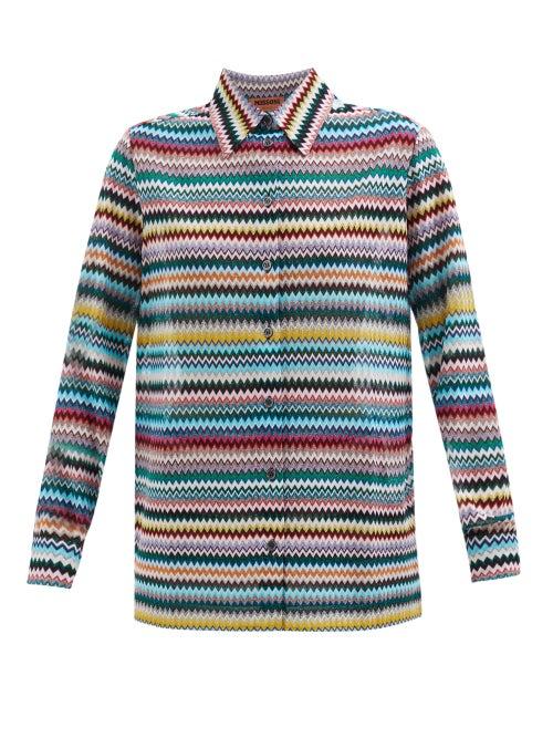 Missoni - Zigzag-stripe Shirt - Womens - Multi Stripe