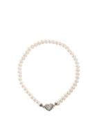 Alessandra Rich - Crystal-embellished Faux-pearl Necklace - Womens - Pearl
