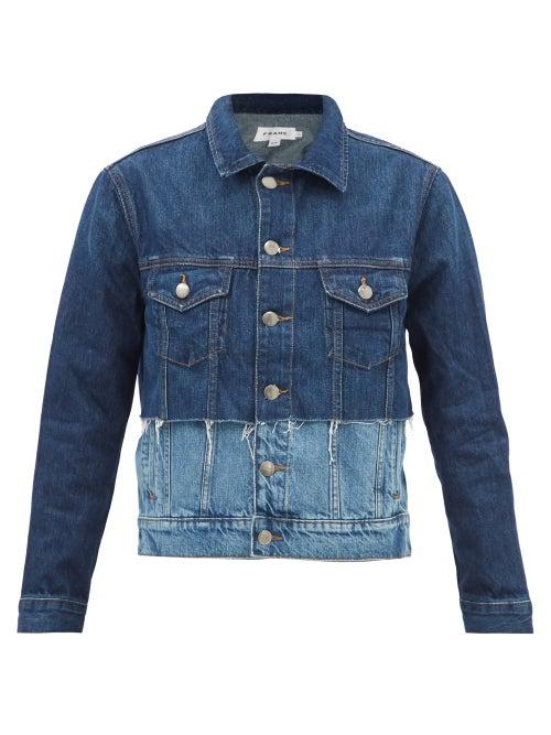 Frame - Reconstructed Denim Jacket - Womens - Mid Denim