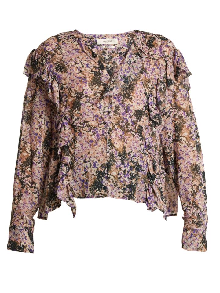 Isabel Marant Étoile Jelby Floral-print Chiffon Blouse