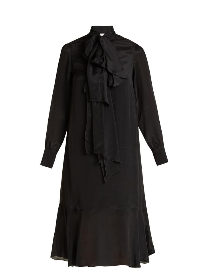 See By Chloé Tie-neck Crepe De Chine Dress
