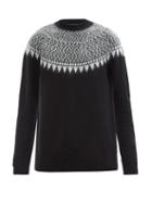 7 Moncler Frgmt Hiroshi Fujiwara - Fair Isle Virgin Wool-blend Sweater - Mens - Black
