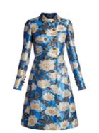 Dolce & Gabbana Floral-jacquard Point-collar Coat