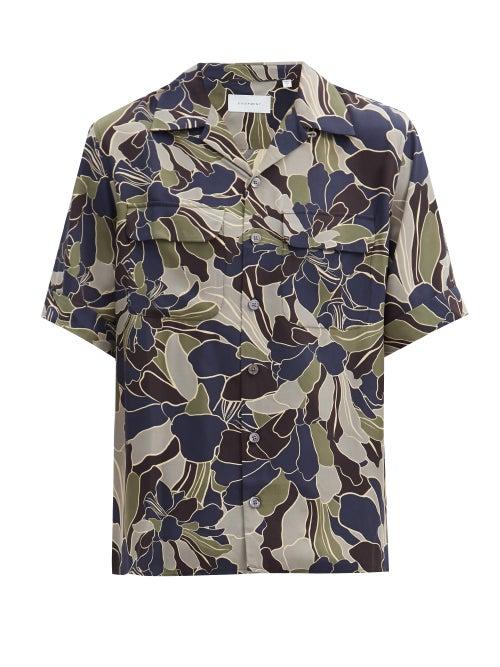 Matchesfashion.com Equipment - Short-sleeved Floral-print Twill Shirt - Mens - Multi