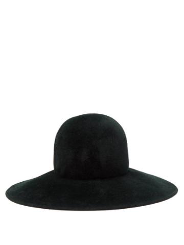 Matchesfashion.com Lola Hats - Biba Wide Brimmed Felt Hat - Womens - Dark Green