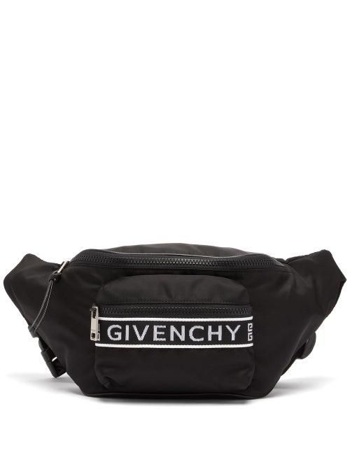 Matchesfashion.com Givenchy - Large Logo Jacquard Nylon Belt Bag - Mens - Black White