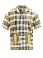 Matchesfashion.com Harago - Short-sleeved Checked Cotton-khadi Shirt - Mens - Multi