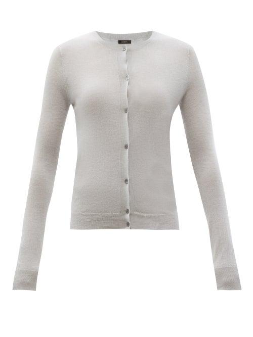 Matchesfashion.com Joseph - Cashair Cashmere Cardigan - Womens - Light Grey