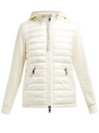 Matchesfashion.com Moncler - Quilted Down And Cotton Jersey Jacket - Womens - Cream