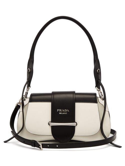 Matchesfashion.com Prada - Sidonie Leather Shoulder Bag - Womens - Black White