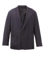 Studio Nicholson - Conde Single-breasted Canvas Jacket - Mens - Dark Navy