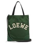 Matchesfashion.com Loewe - Sneaker Leather And Nylon Tote Bag - Mens - Green